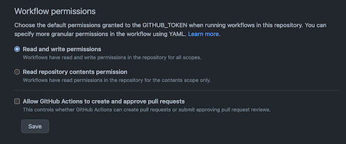 Workflow permissions