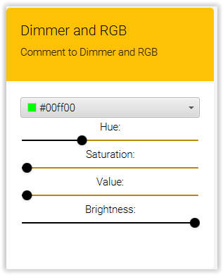 Dimmer & RGB