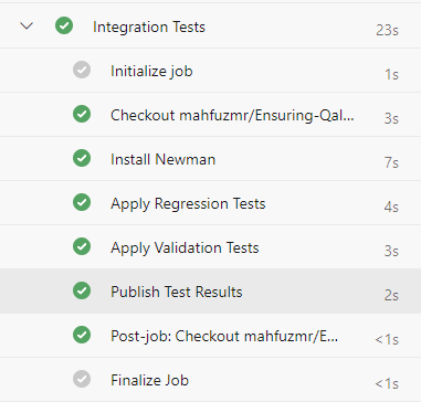 Postman test report pipeline