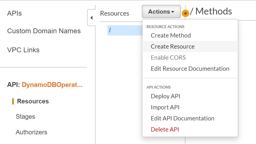 Create API resource