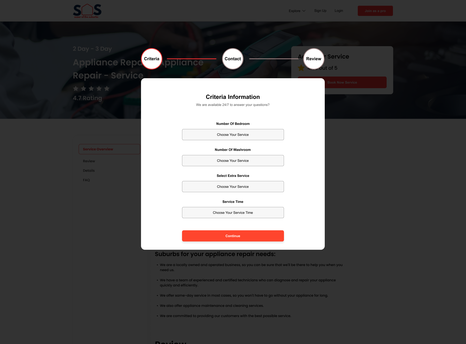 Single Service Page