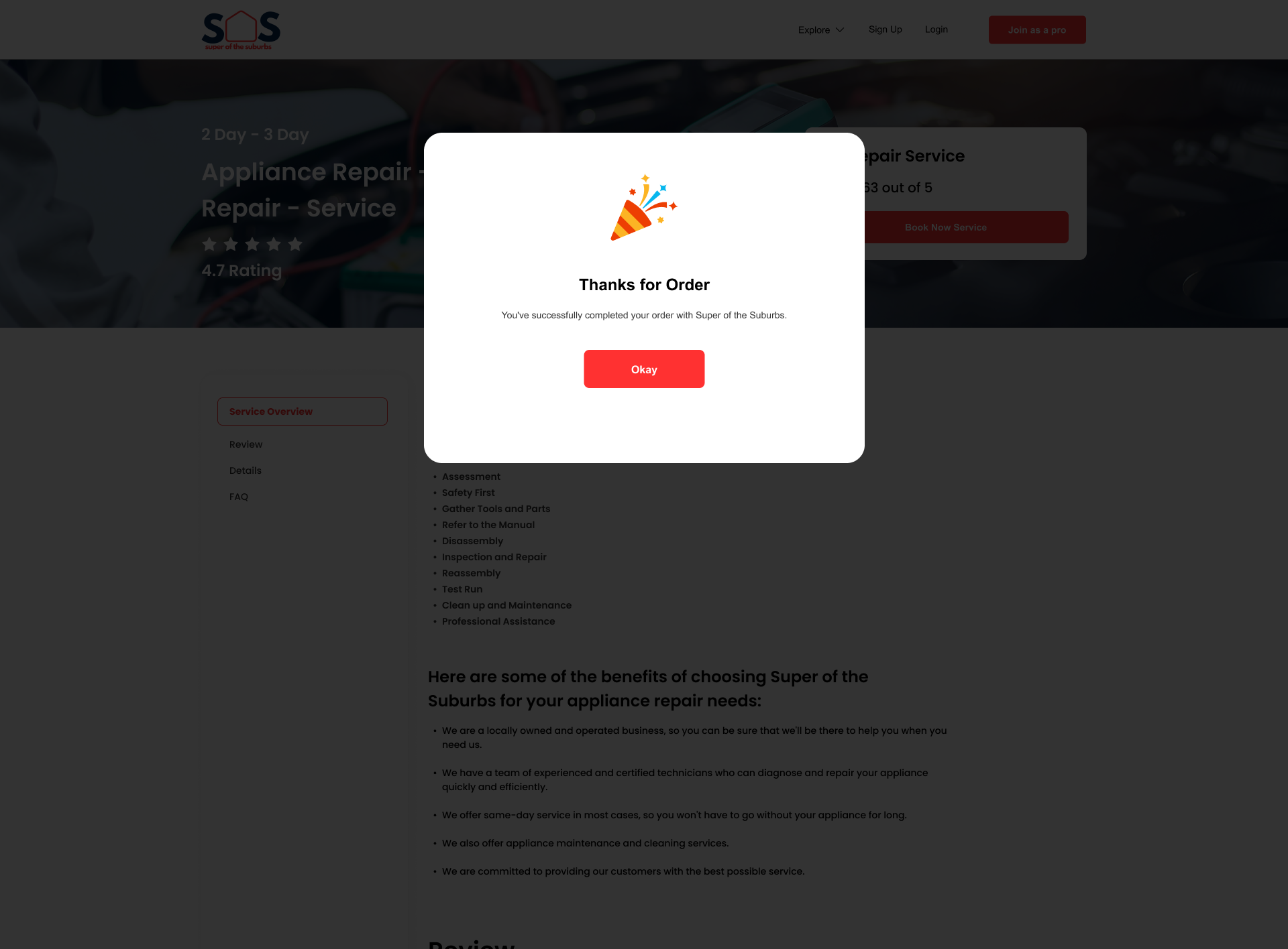Single Service Page