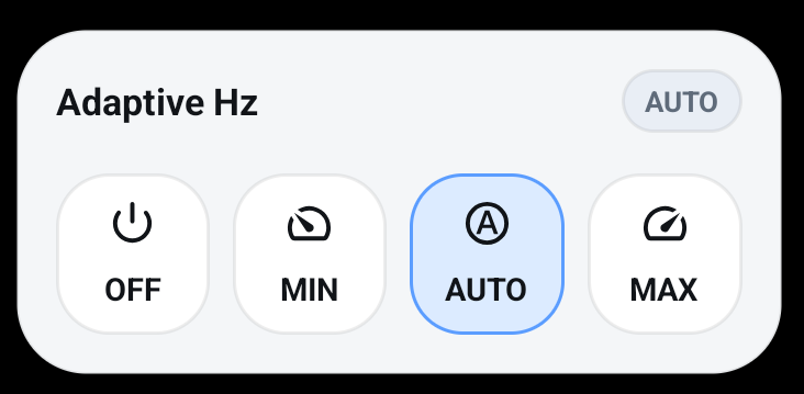 Adaptive Hz home screen widget