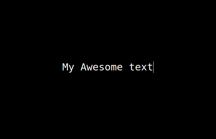 TypeRighter Example: A text being typed in the screen