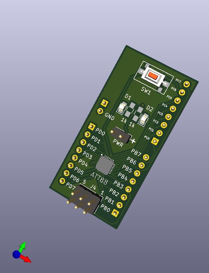 ATTiny88 Breakout Board, from the project README