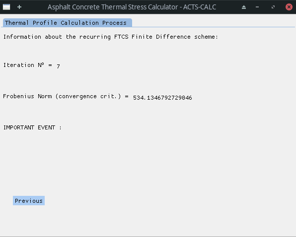 Thermal Calculation Calculation