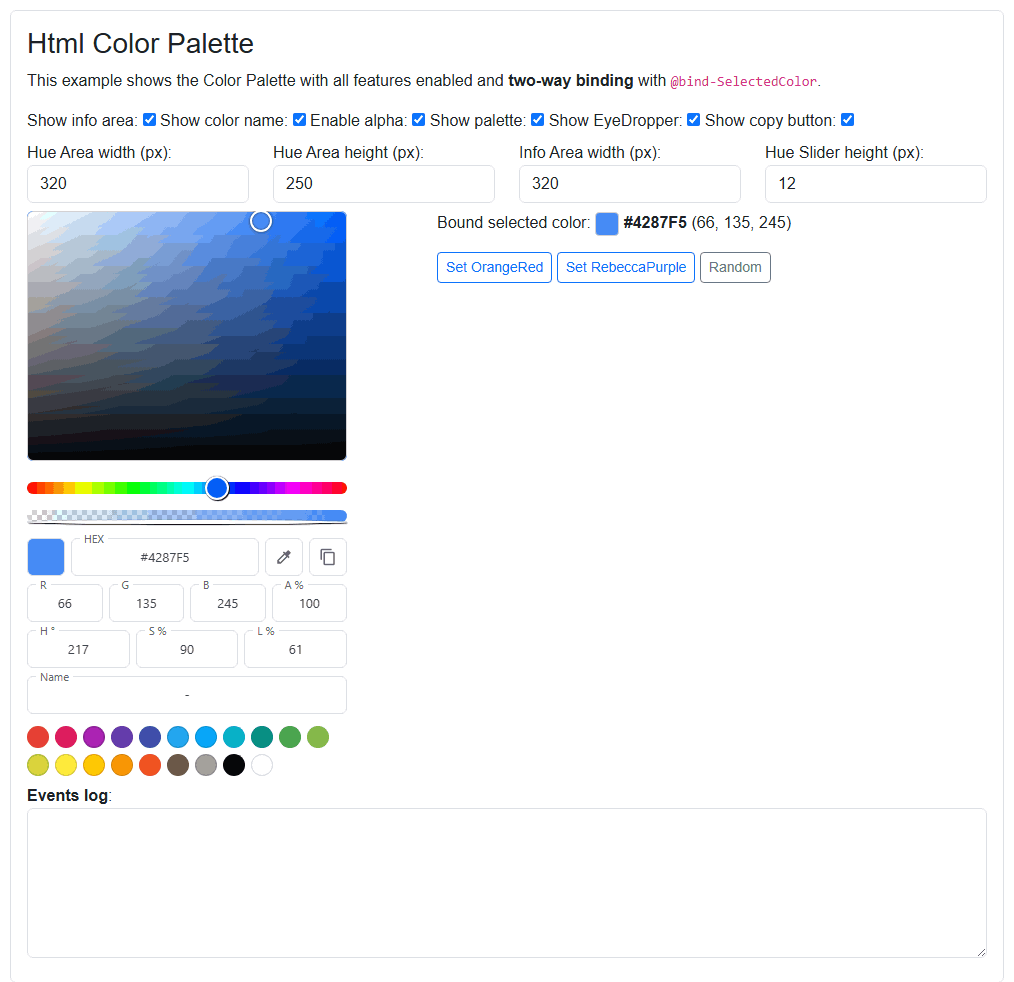 ColorPalette demo