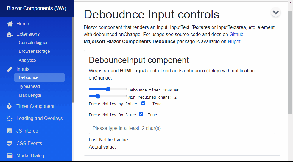 Debounce demo