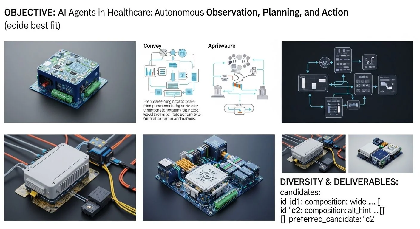 Medical robot arm performing surgery with AI interface displaying patient vitals and surgical planning data