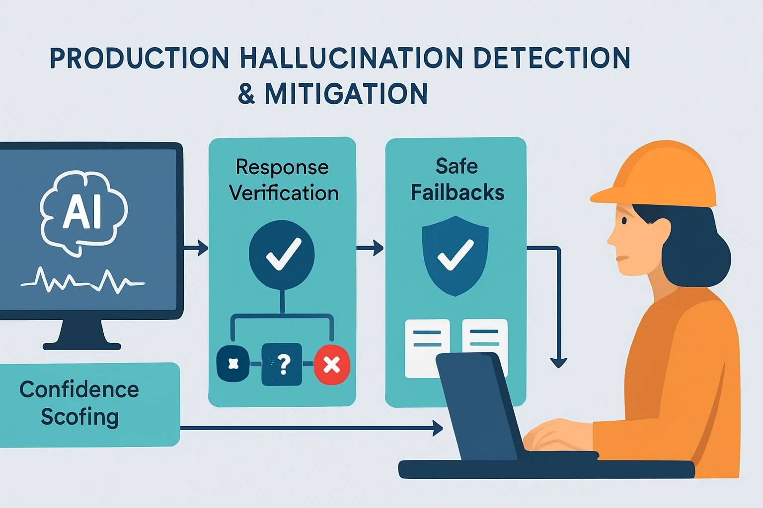 Laboratory technicians review a dashboard showing confidence scores, verification checks, and fallback alerts