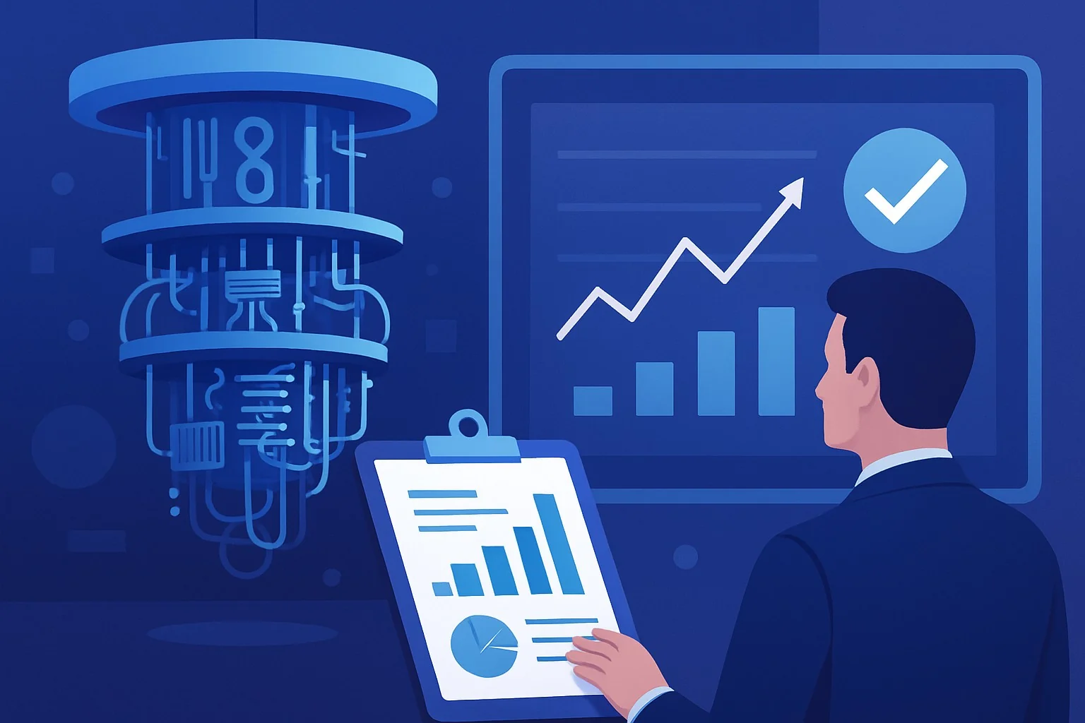 Infographic titled How to Evaluate the Top Quantum Computing Stocks with research framework steps