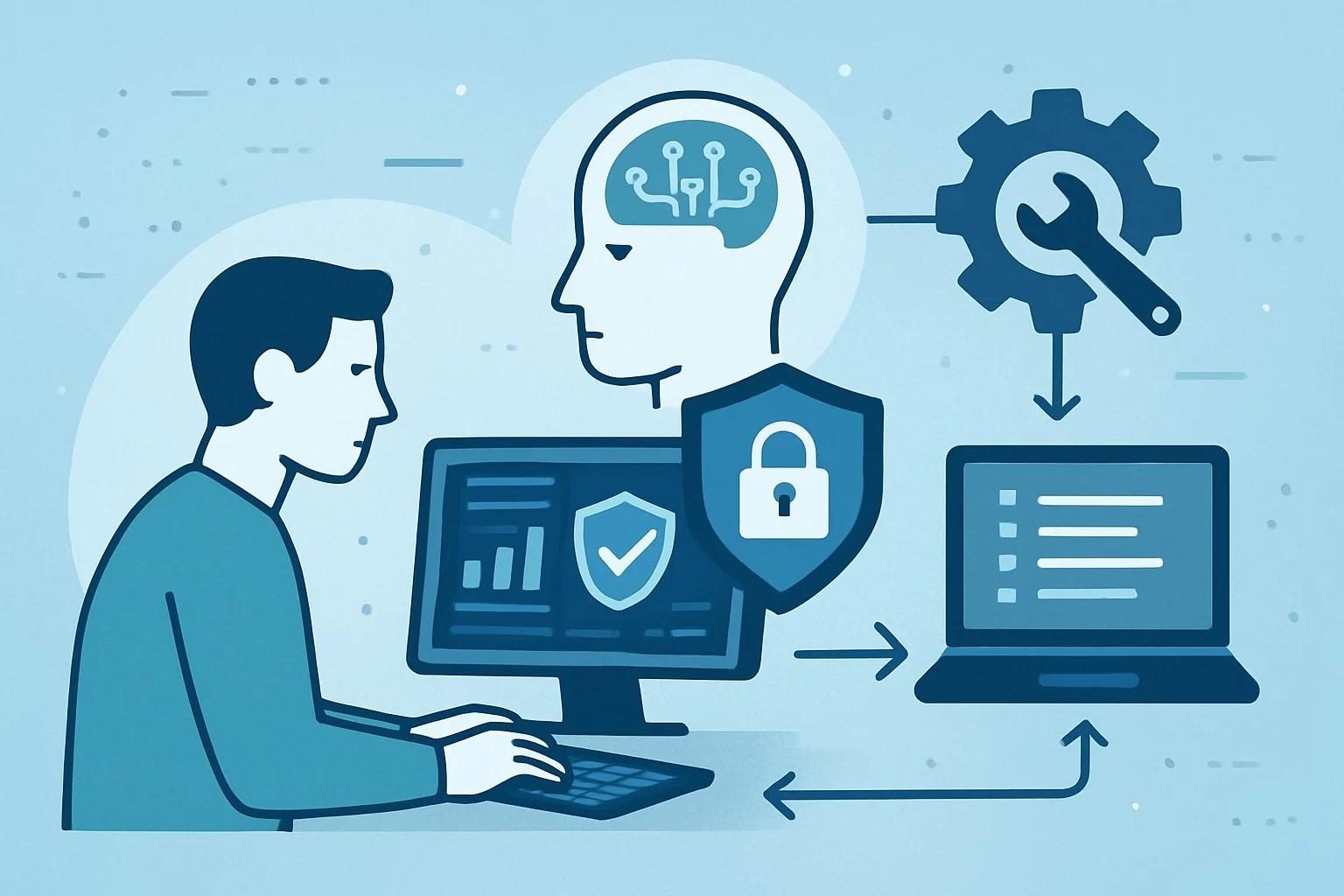 Diagram illustrating AI security testing for agentic systems and tool-use workflows