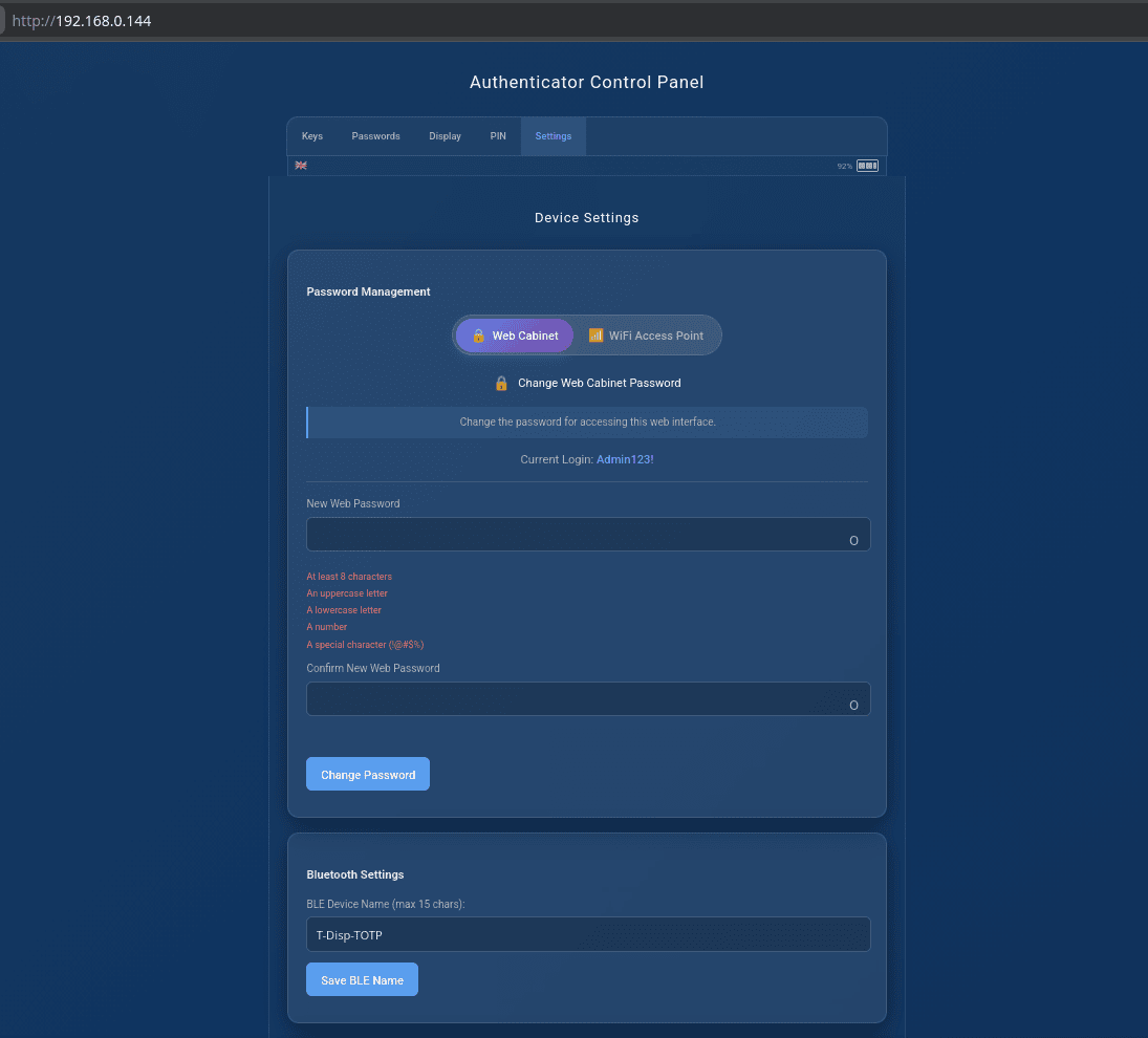 Web Dashboard