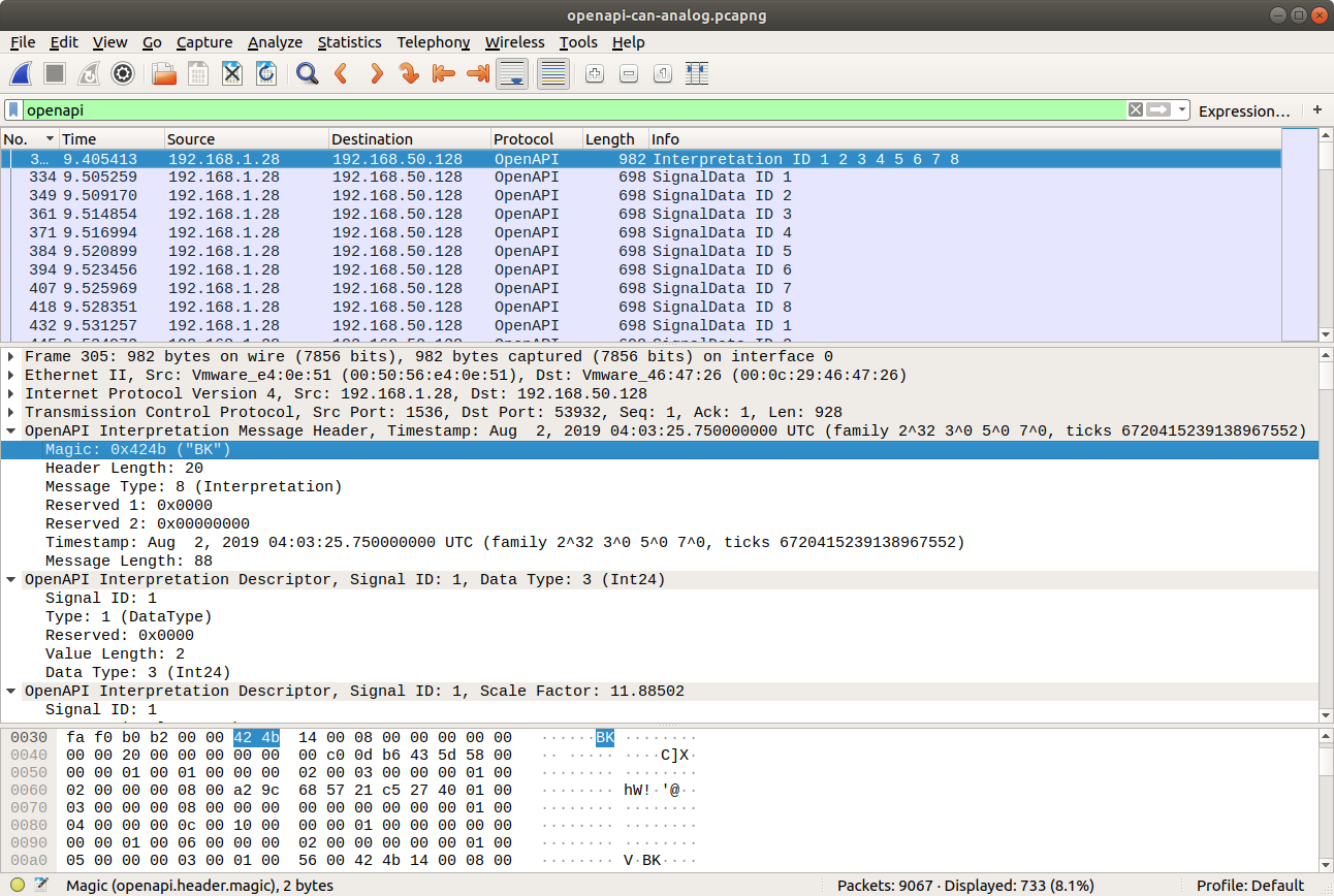 OpenAPI dissection in Wireshark