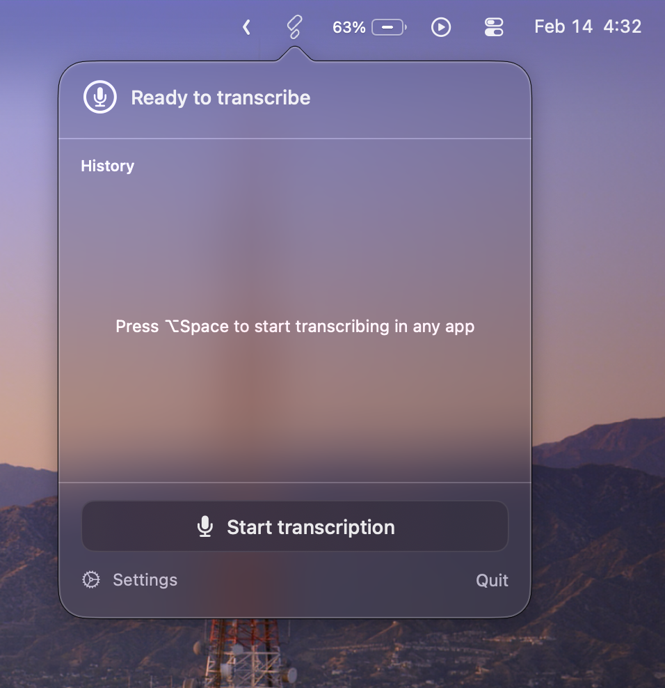 Flowstay ready to transcribe