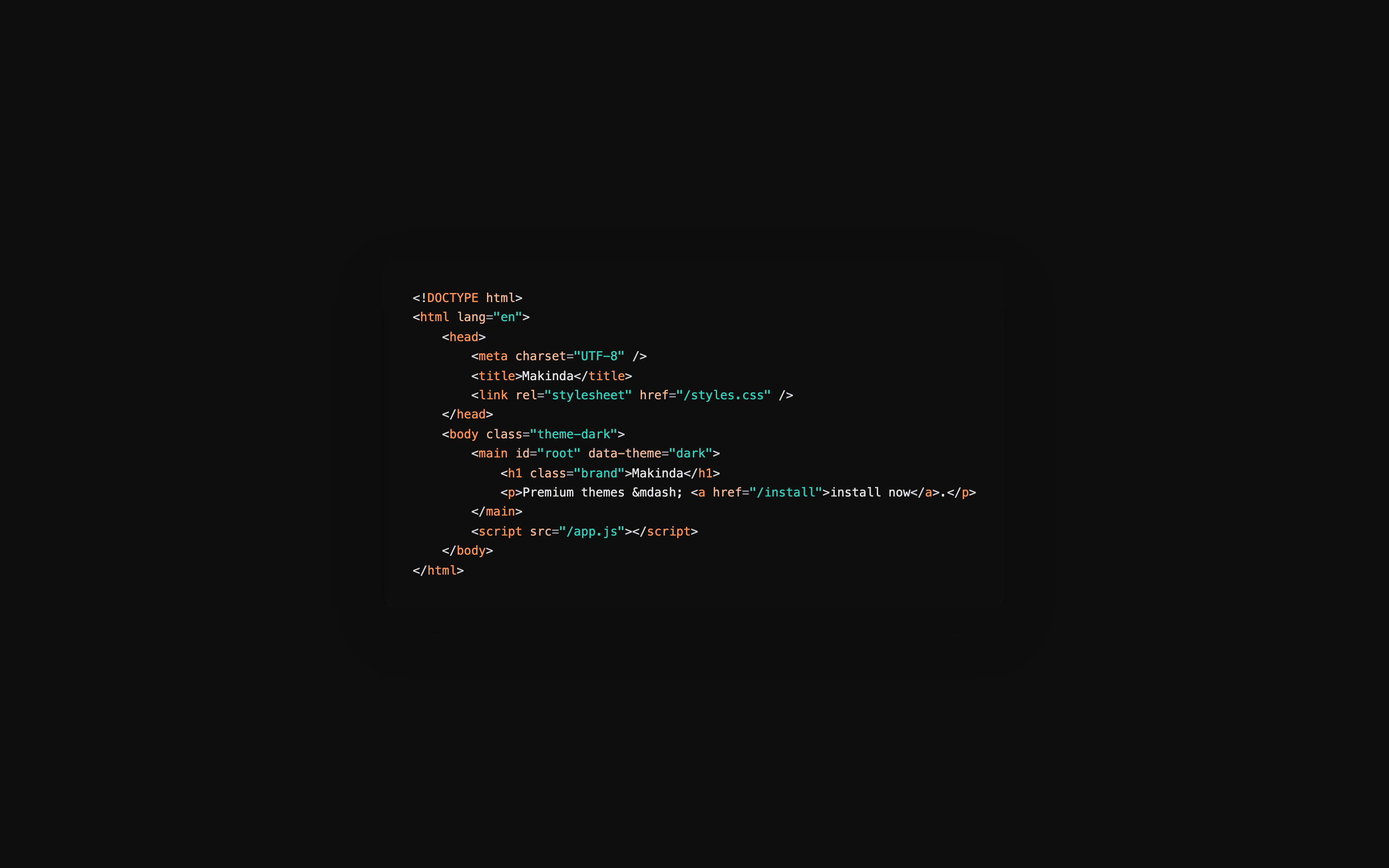 Makinda Dark — HTML