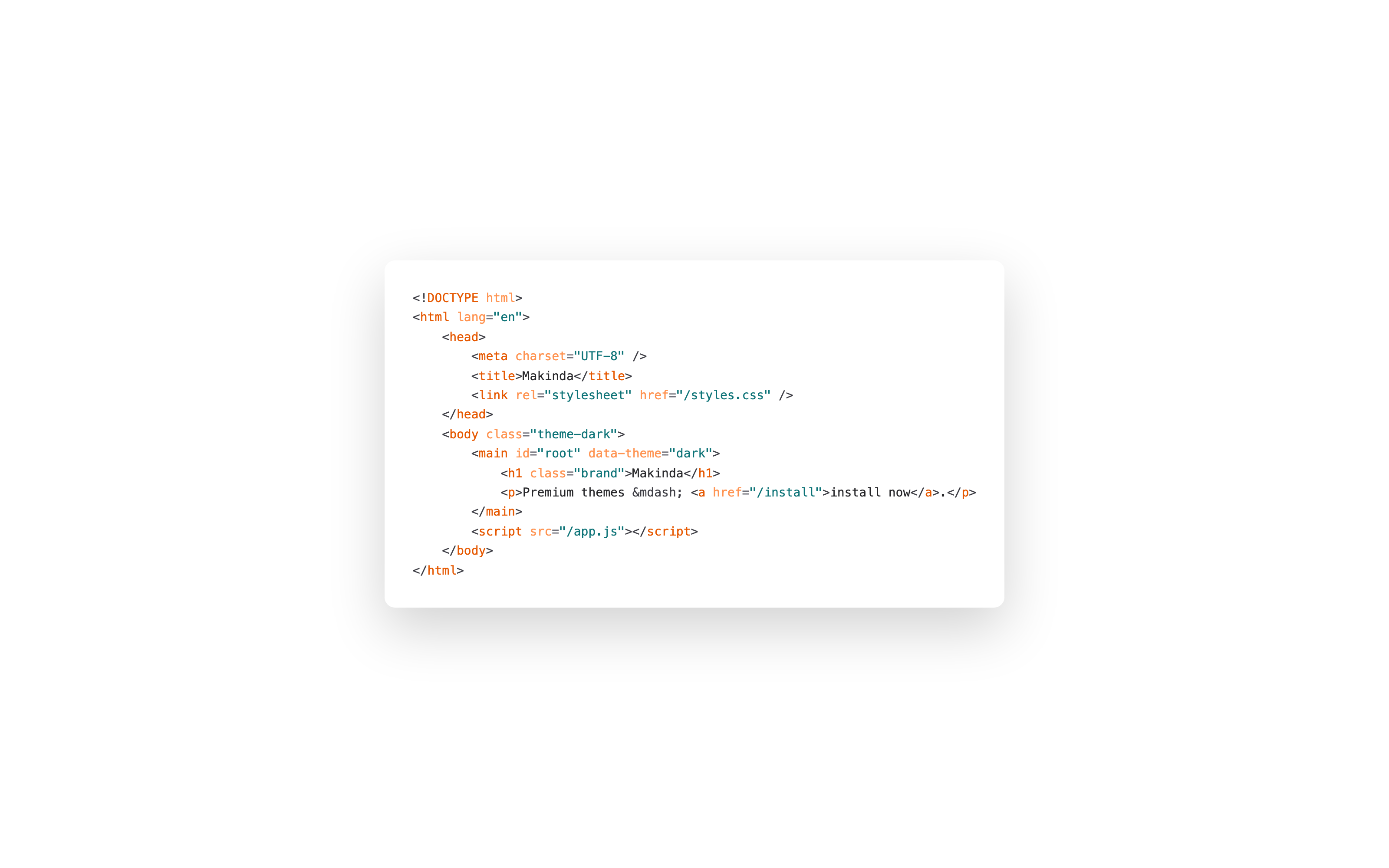 Makinda Light — HTML