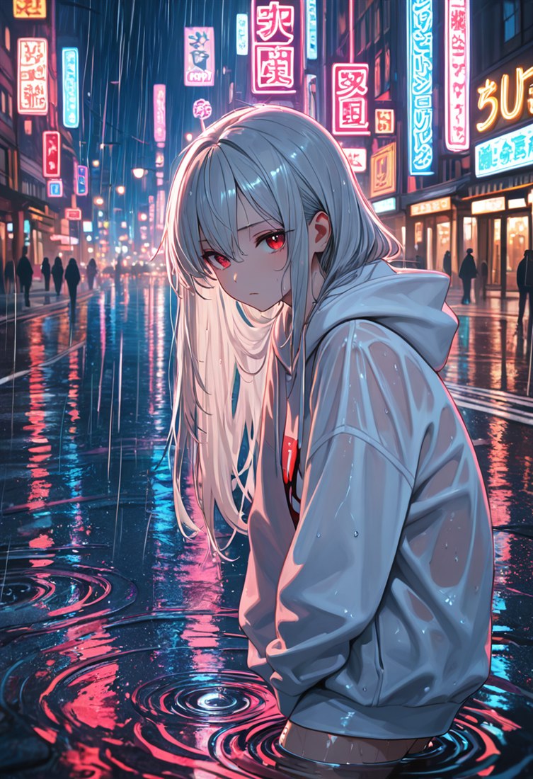 示例:雨夜霓虹街景