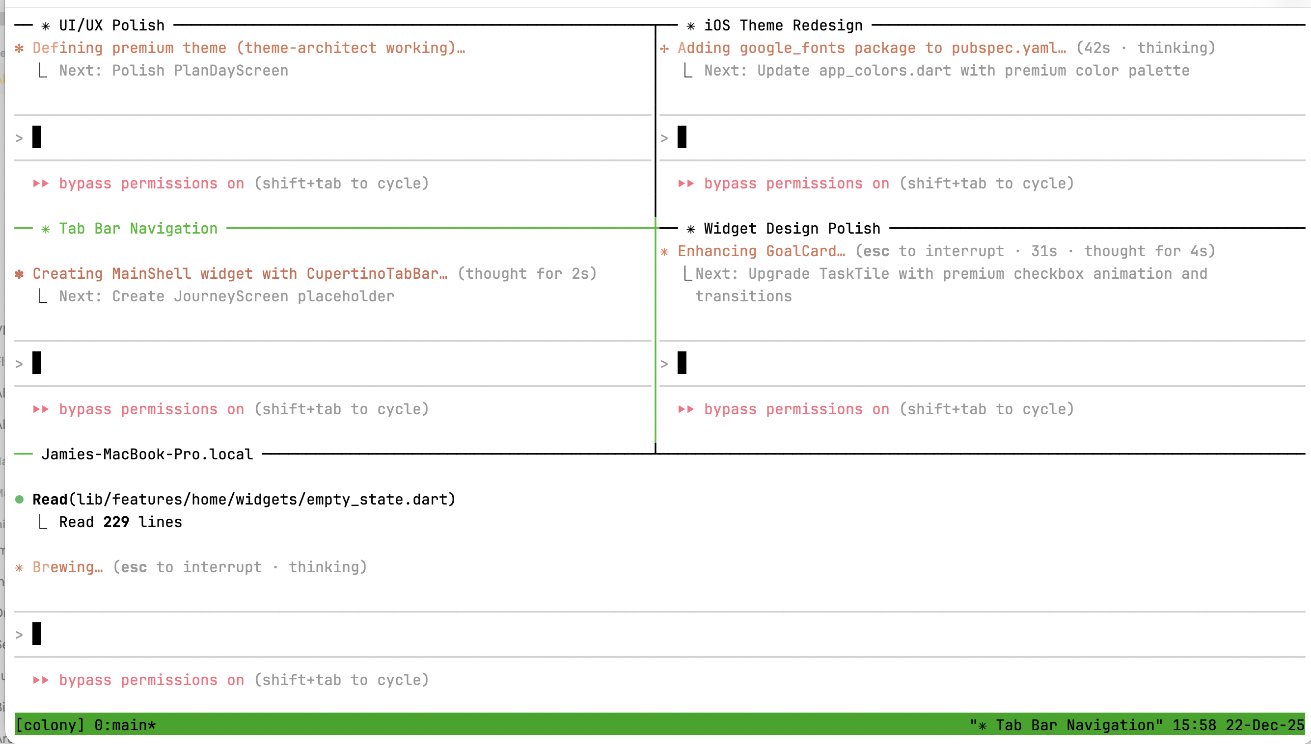 Claude Colony in action