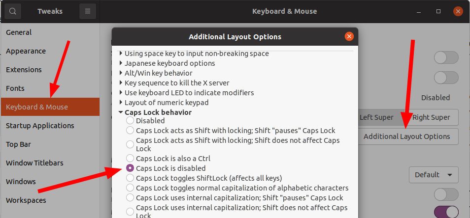 tweak settings screenshot