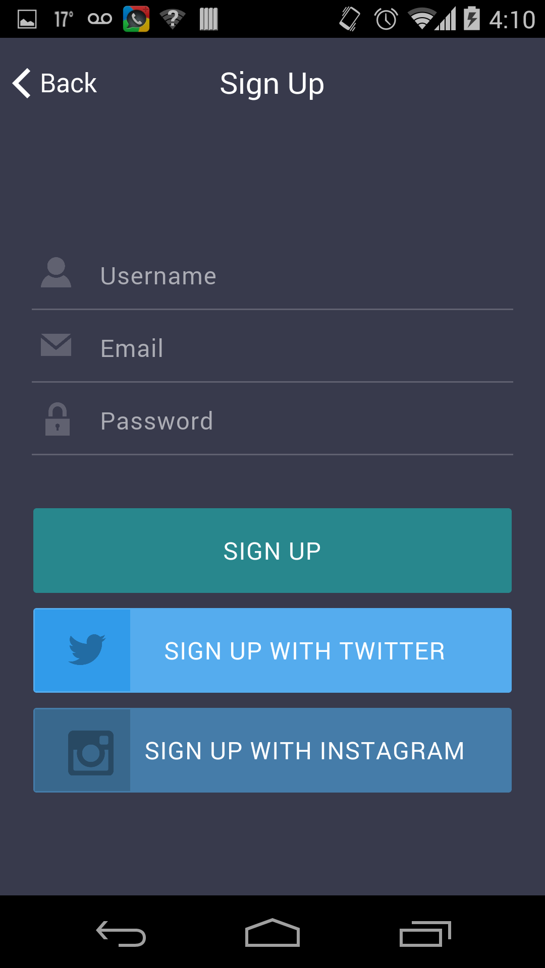 SignUp Page