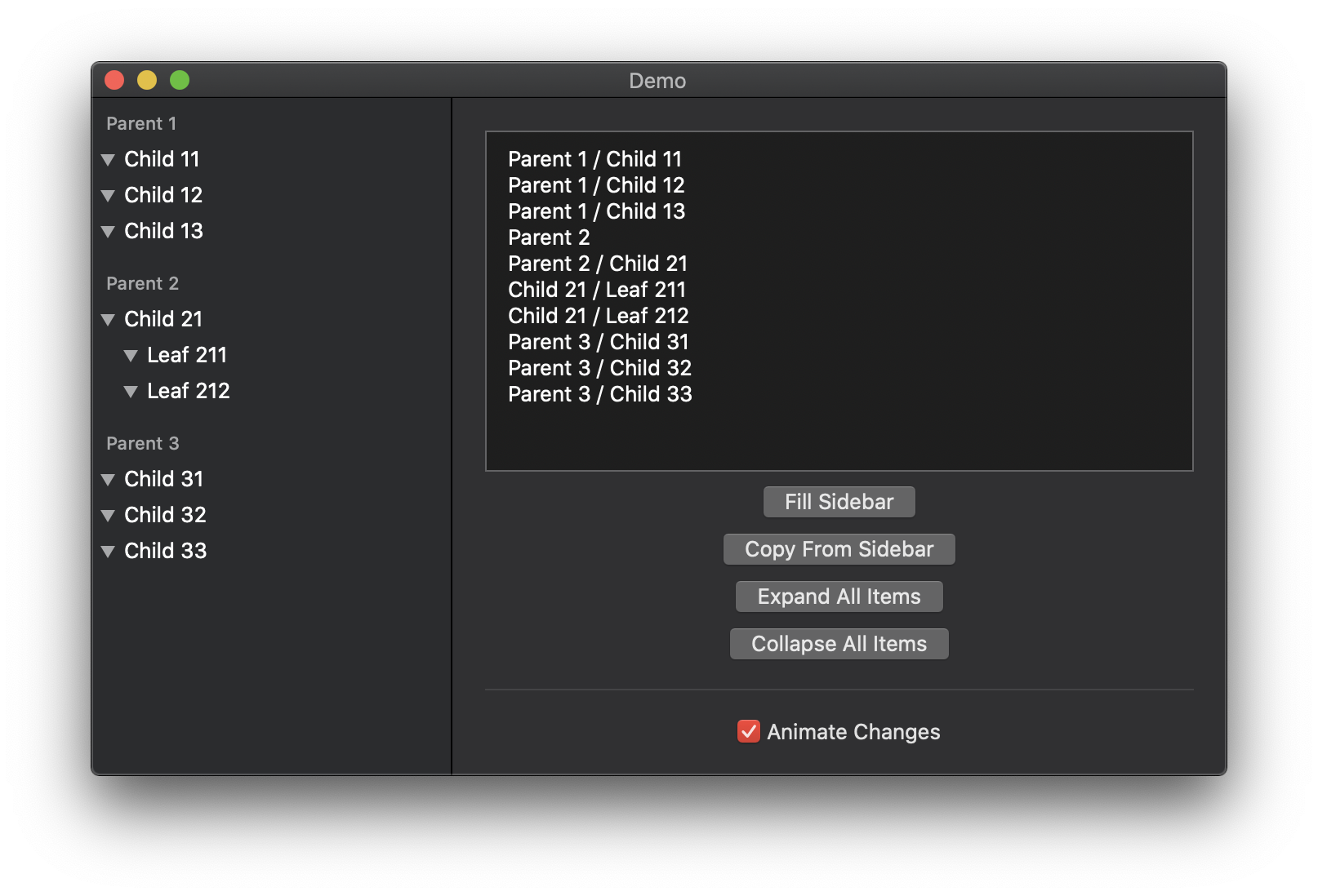 OutlineViewDiffableDataSource Demo