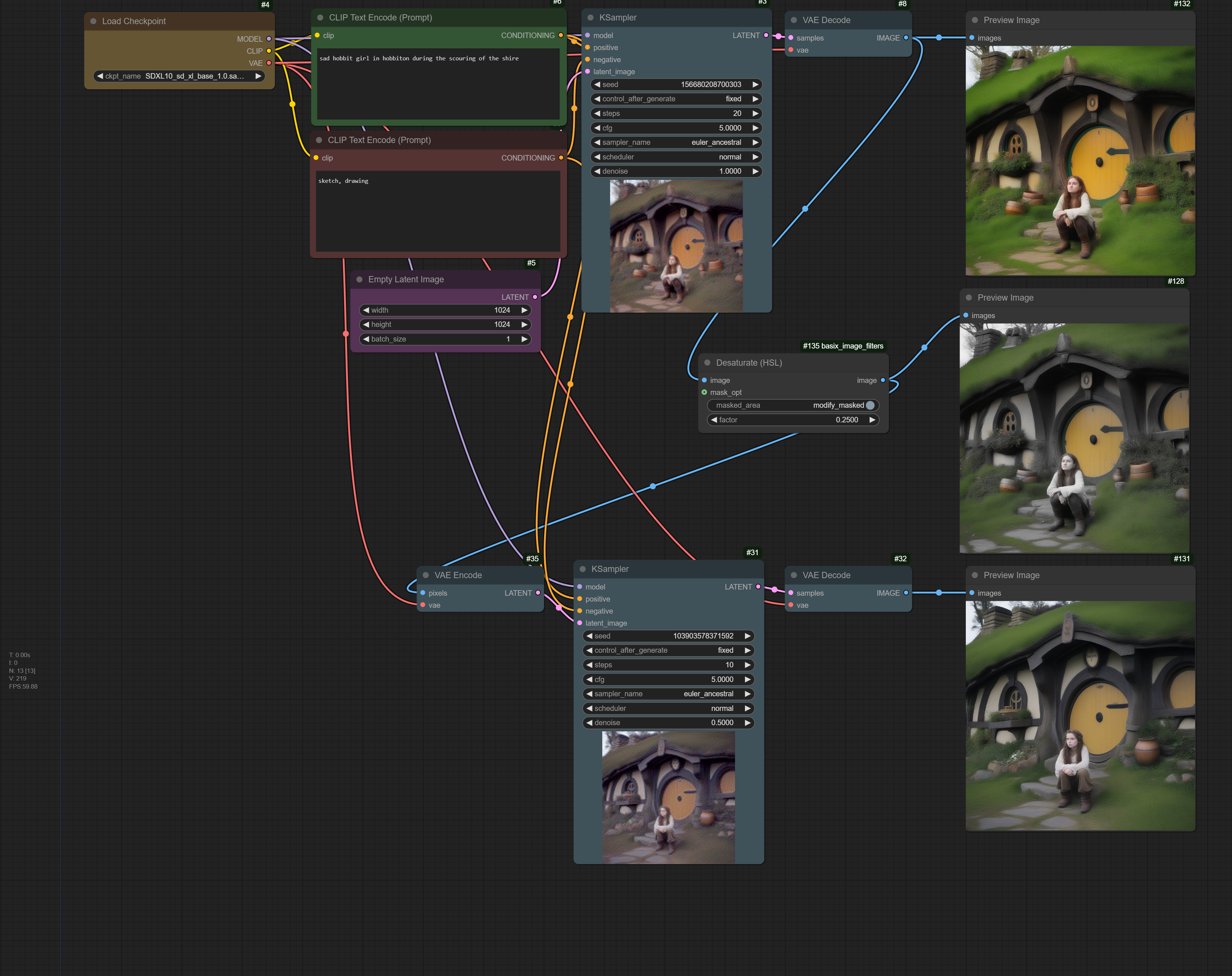 Saturate (HSL) Workflow