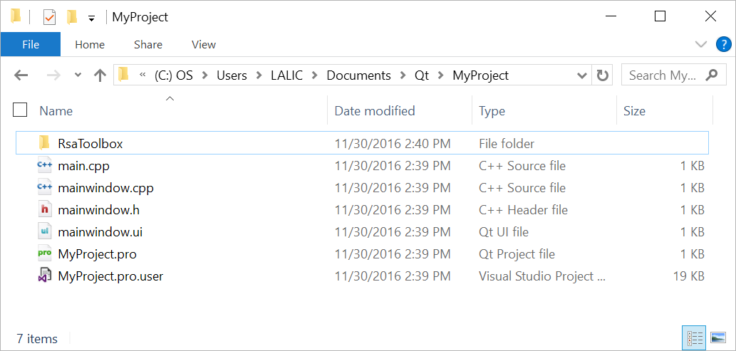 My Project Files