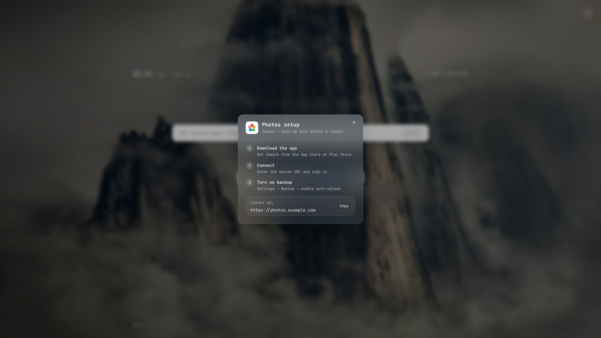Setup guide for Photos