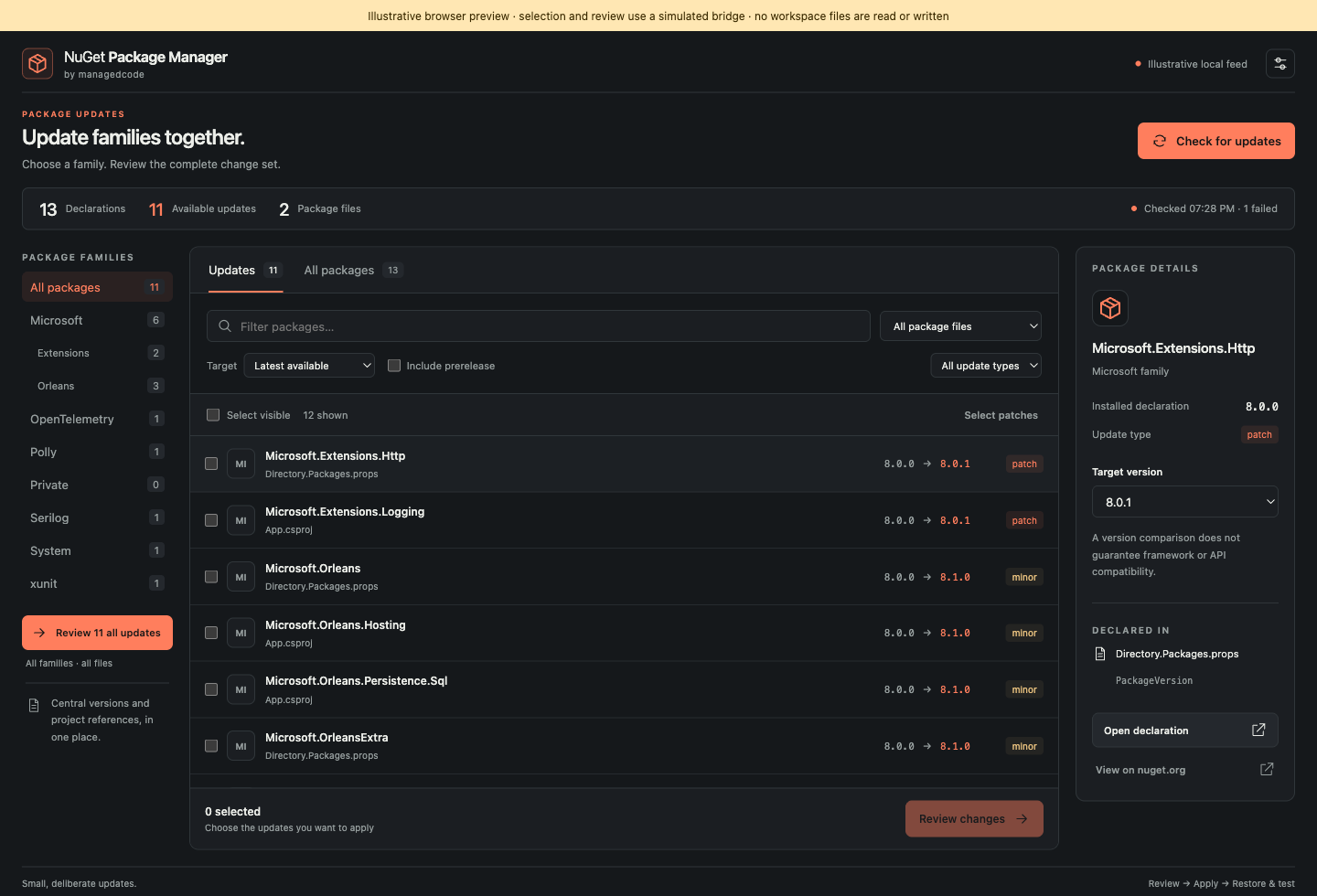 NuGet Package Manager workbench