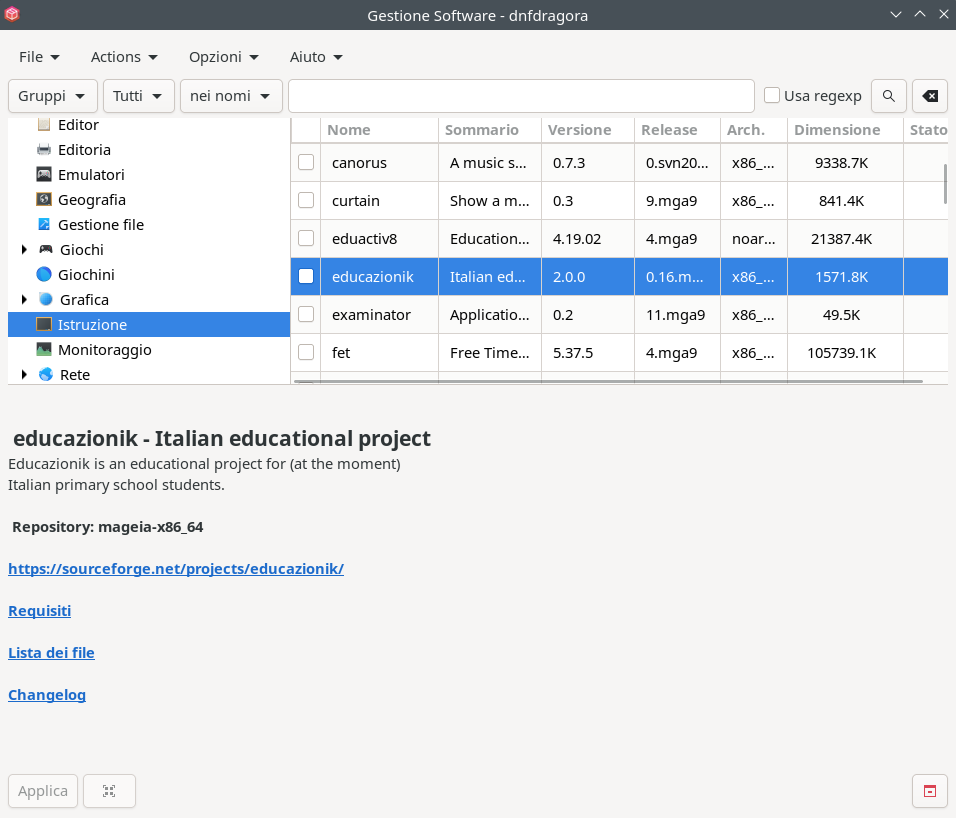 dnfdragora with GtK UI