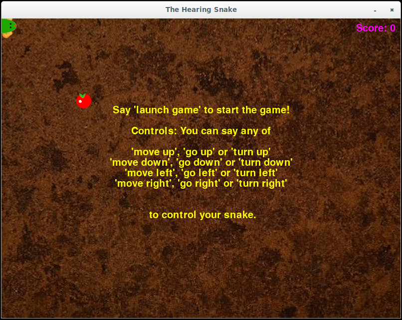 screenshot of the starting screen