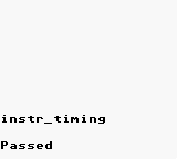 Instruction timing all tests passing