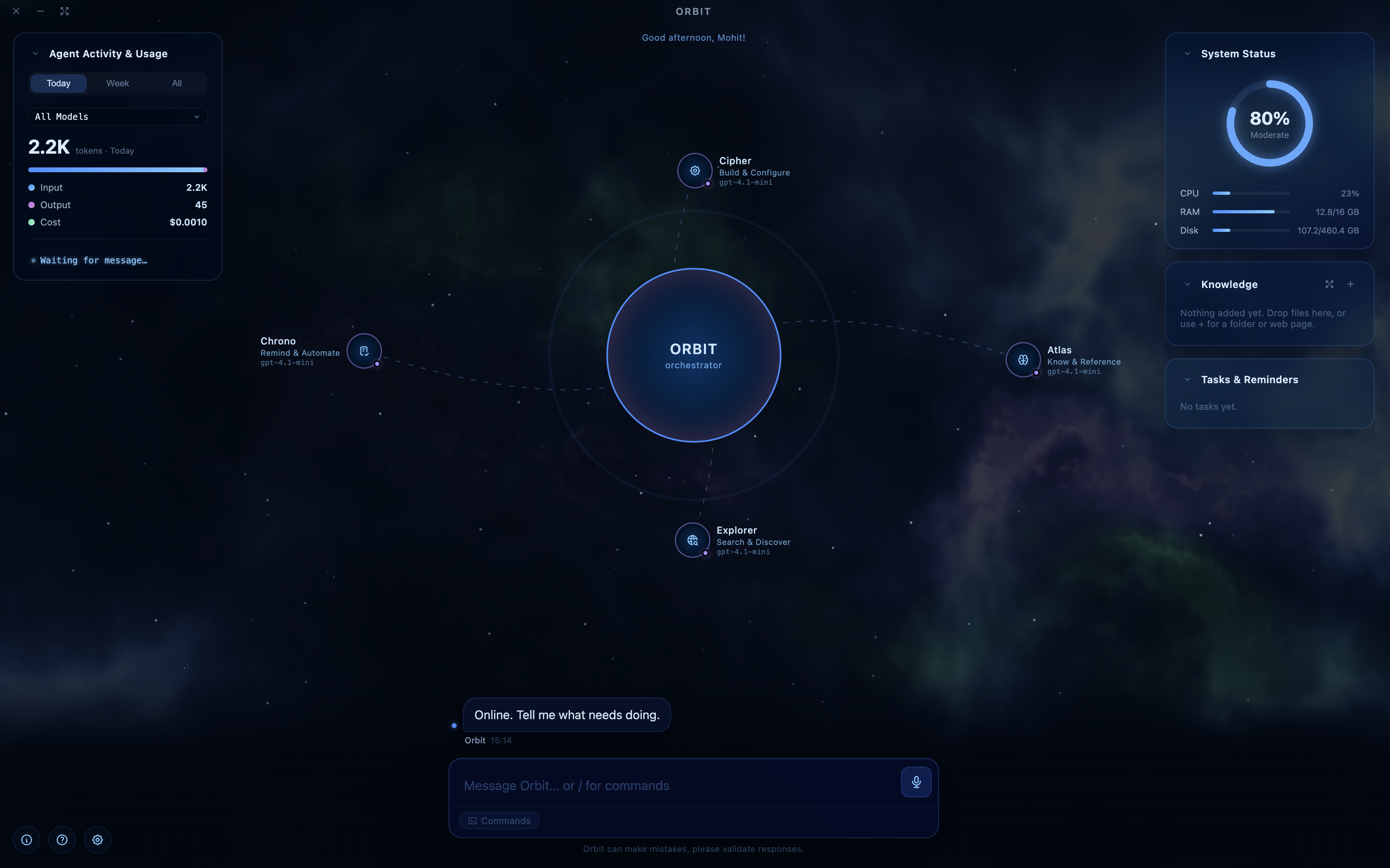 OpenOrbit orbit UI screenshot