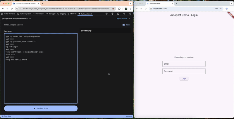Flutter Autopilot Demo