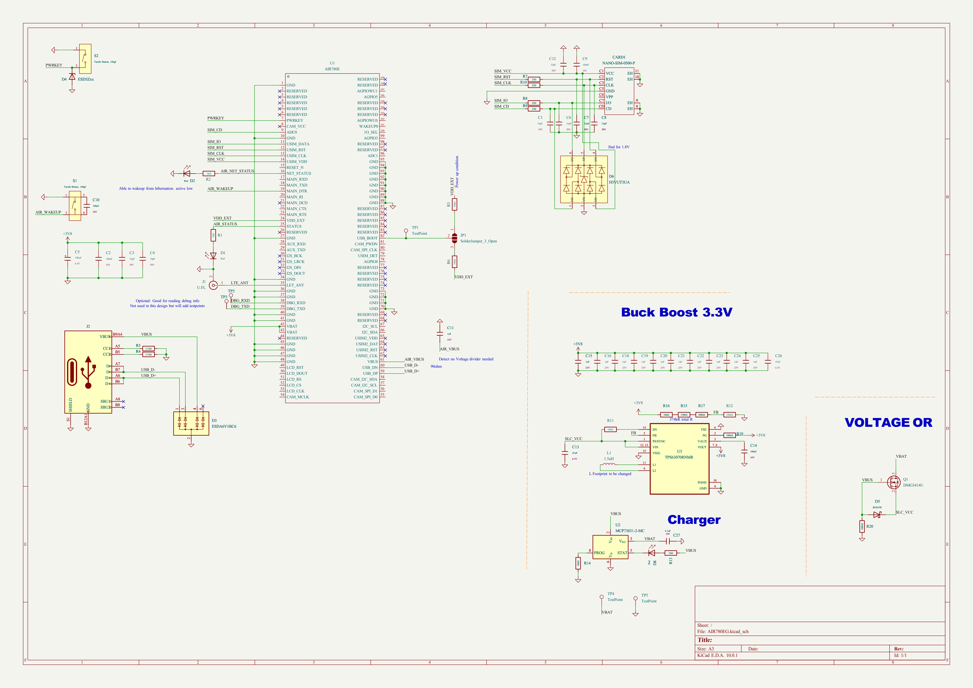 Air780eg cellular modem board, from the project README