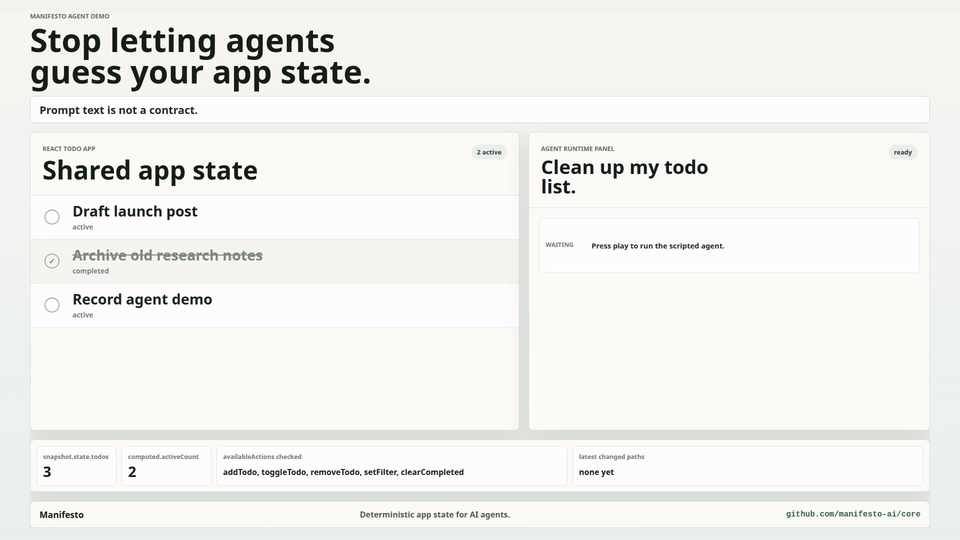 Manifesto agent demo
