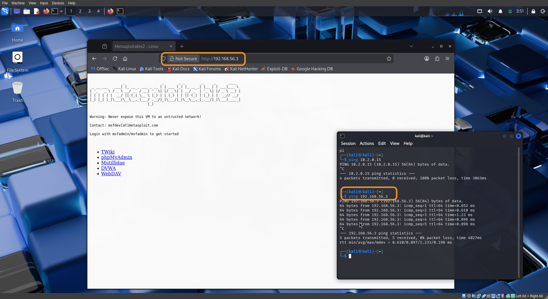 Access from Kali