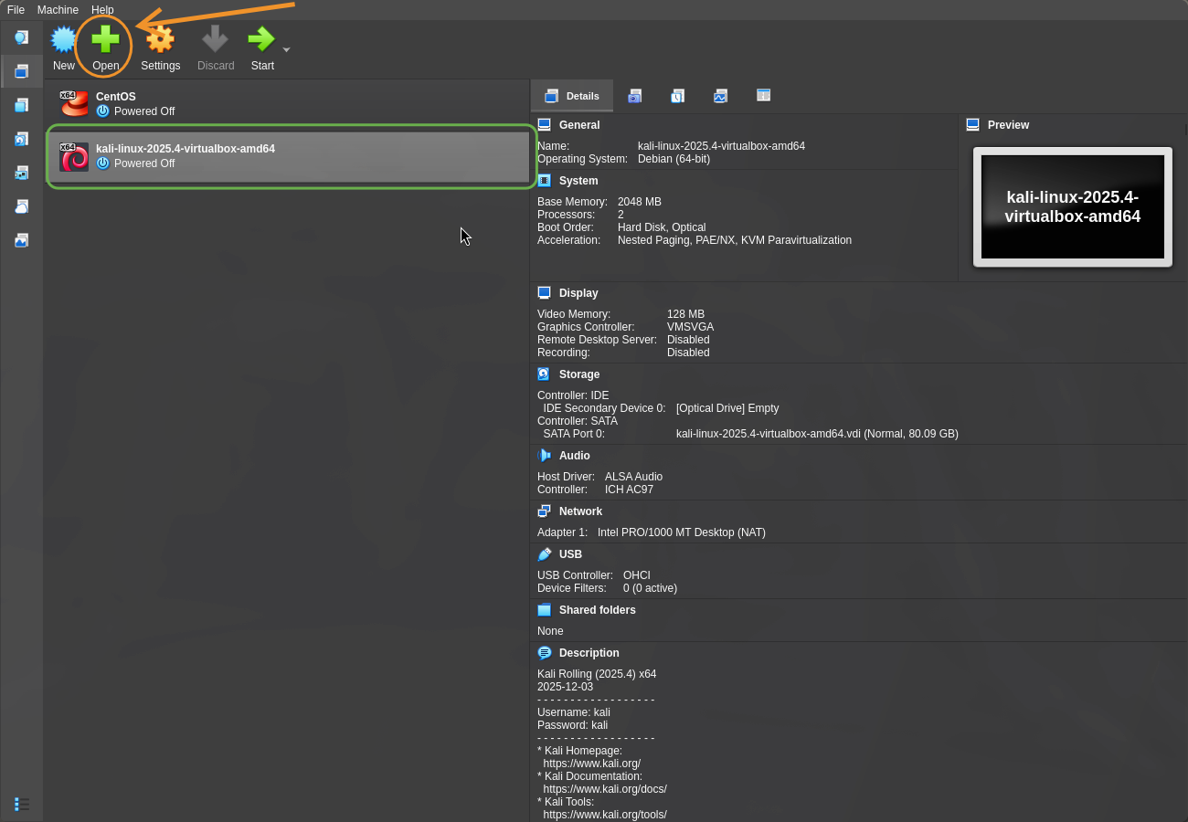 Kali VM Setup