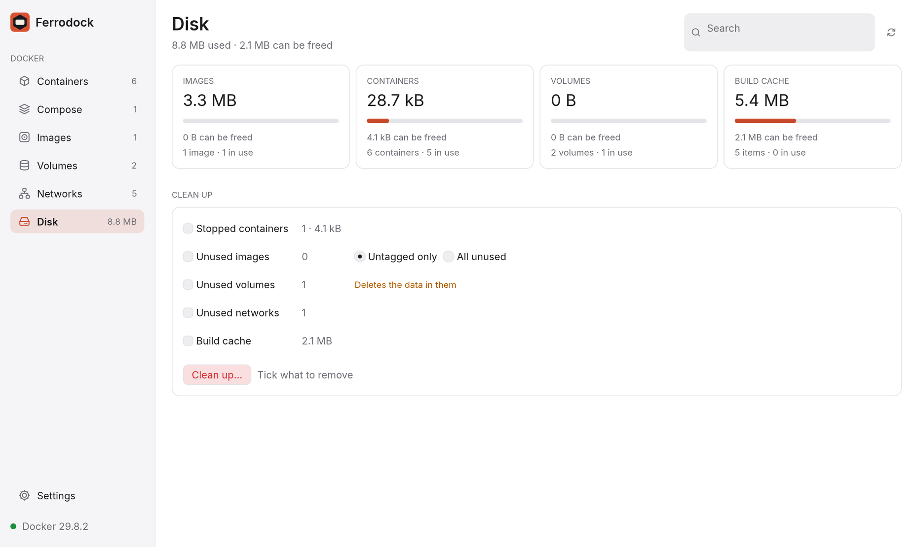 Disk usage and cleanup