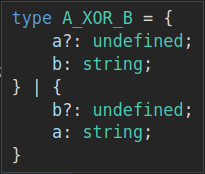Resulting type when using the XOR mapped type
