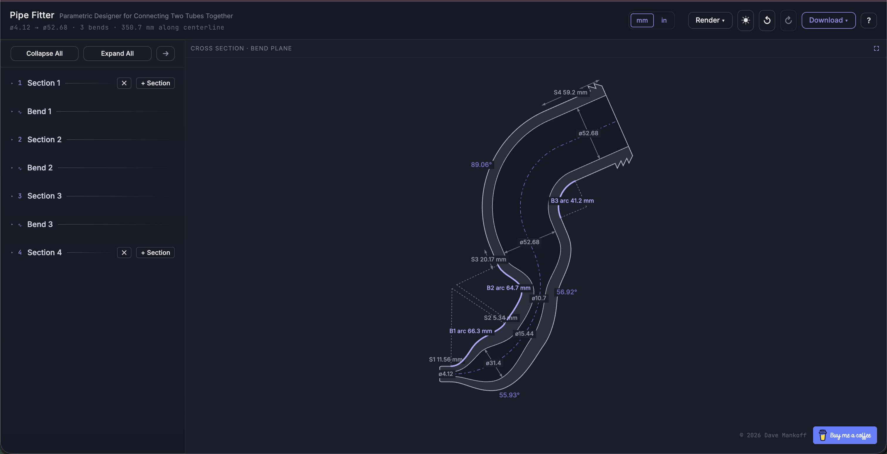 A diagram of a crazy pipe