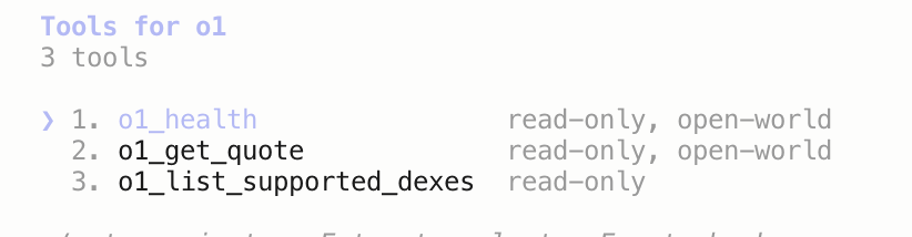 o1 tools registered in Claude Code