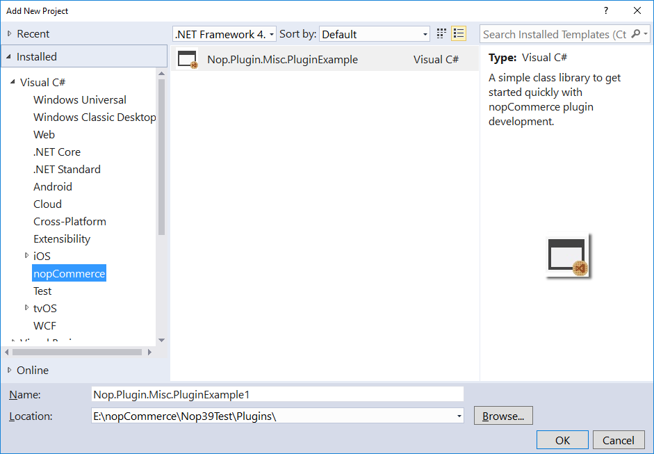 Project Dialog Window