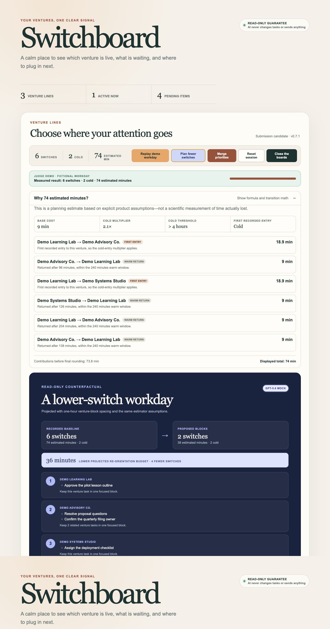 Switch-reduction planner