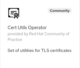 Cert Utils Operator