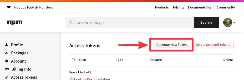 Generate new token