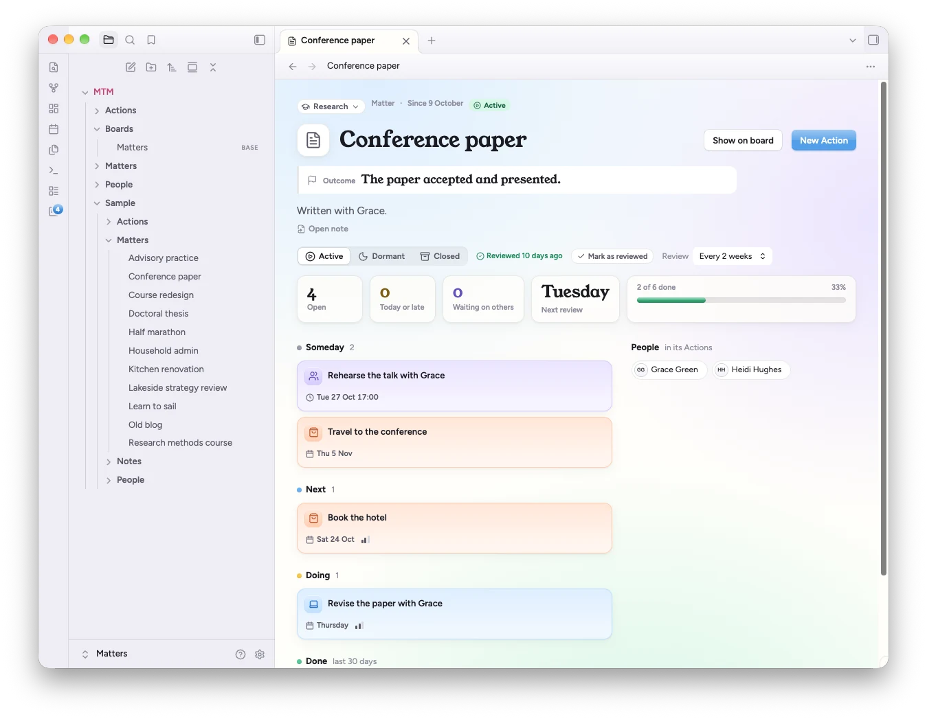 A Matter page with Calm Matters
