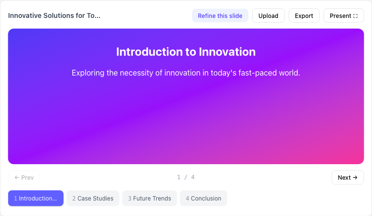 Slide Deck widget