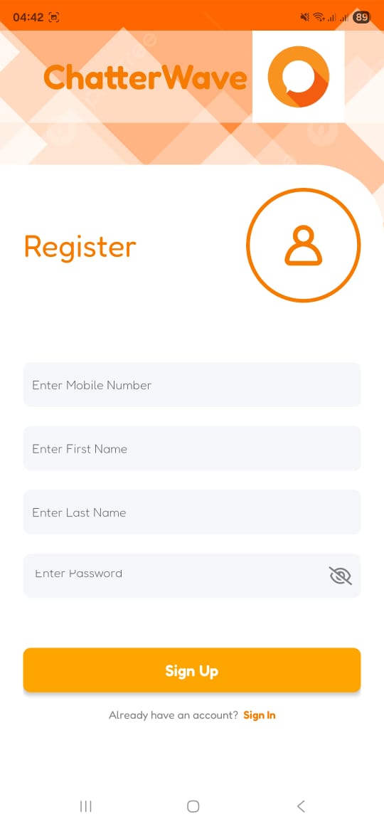 Registration Screen